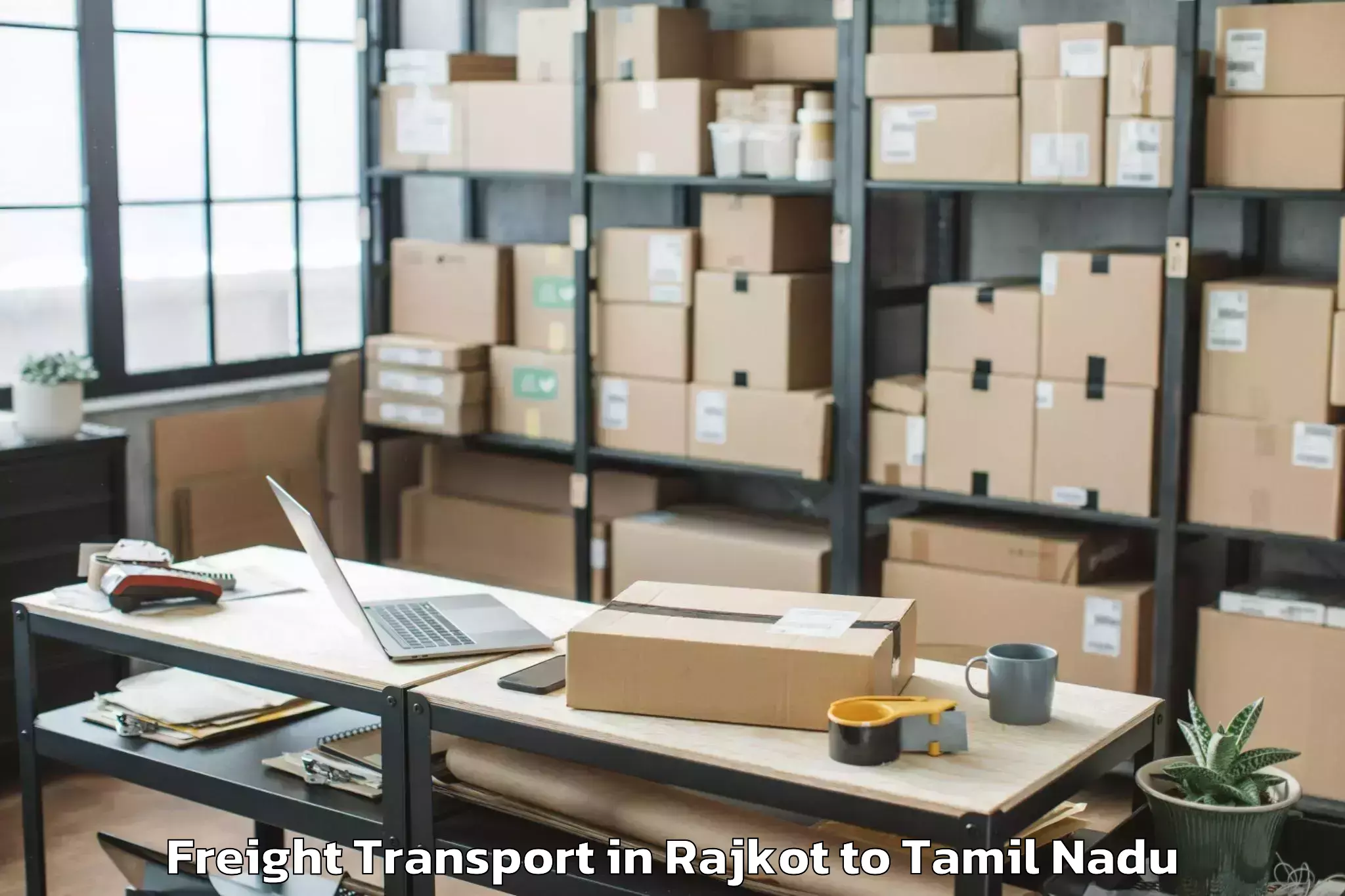 Leading Rajkot to Kamarajar Port Freight Transport Provider